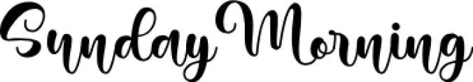 Sunday Morning Font Preview