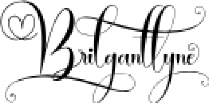 Brilganttyne Scrip Font Preview