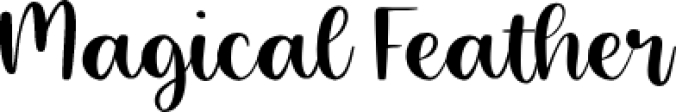 Magical Feather Font Preview