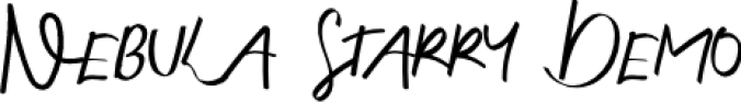 Nebula Starry Font Preview