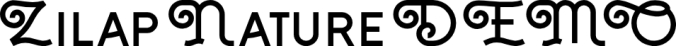 Zilap Nature Font Preview