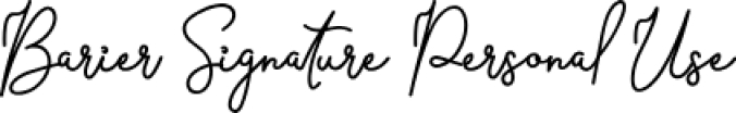 Barier Signature Font Preview