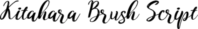 Kitahara Brush Scrip Font Preview