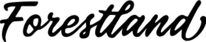 Forestland Font Preview