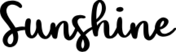 Sunshine Font Preview