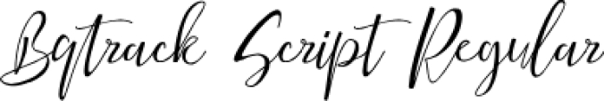 Bqtrack Scrip Font Preview