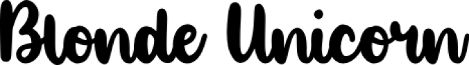Blonde Unicor Font Preview