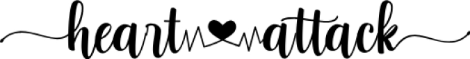 Heart Attack Font Preview