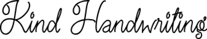 Kind Handwriting Font Preview