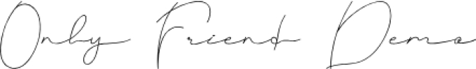 Only Friend Font Preview