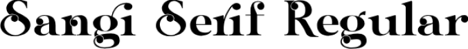 Sangi Serif Font Preview