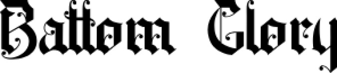 Battom Glory Font Preview