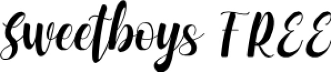Sweetboys Font Preview
