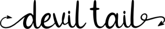 Devil Tail Font Preview