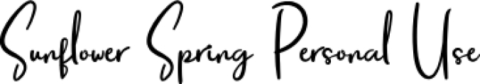 Sunflower Spring Font Preview
