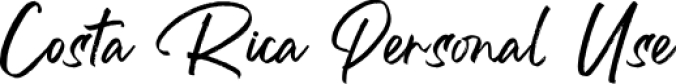 Costa Rica Font Preview
