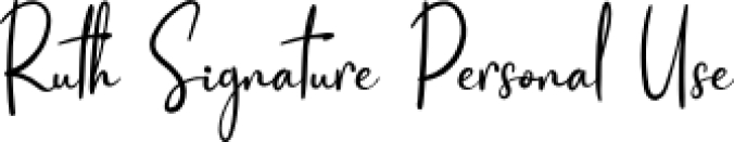 Ruth Signature Font Preview