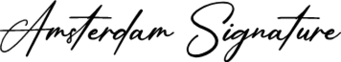 Amsterdam Signature Font Preview