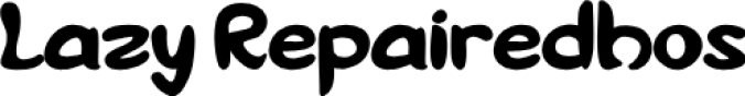 Lazy Repairedhos Font Preview
