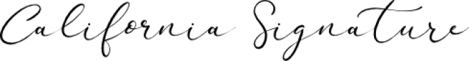 California Signature Font Preview