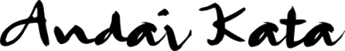 A Andai Kata Font Preview