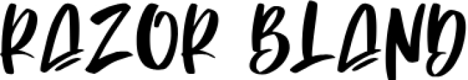 Razor Bland Font Preview