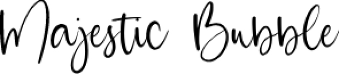 Majestic Bubble Font Preview