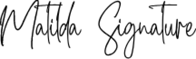 Matilda Signature Font Preview