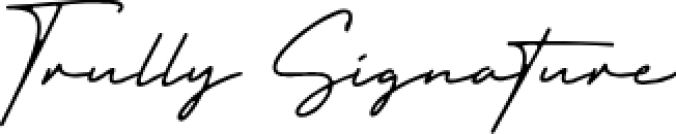 Trully Signature Font Preview