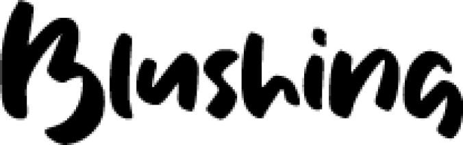 Blushing Font Preview