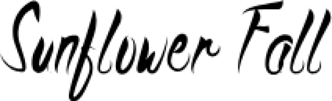 Sunflower Fall Font Preview