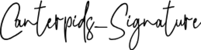 Canterpids Signature Font Preview