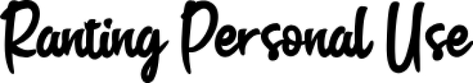 Ranting Font Preview