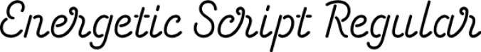 Energetic Scrip Font Preview