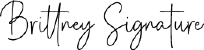 Brittney Signature Font Preview