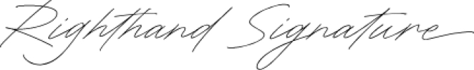 Righthand Signature Font Preview