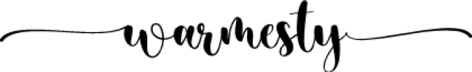 Warmesty Font Preview