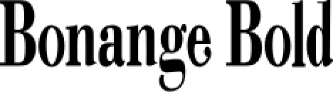 Bonange Font Preview