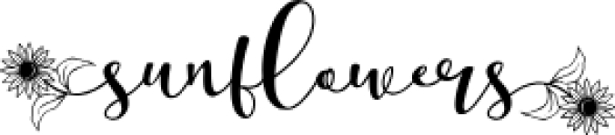 Sunflowers Font Preview