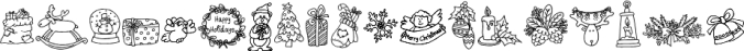 Christmas Season Doodle Font Preview