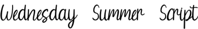 Wednesday Summer Scrip Font Preview