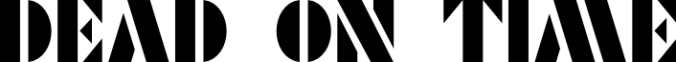 DEAD ON TIME Font Preview