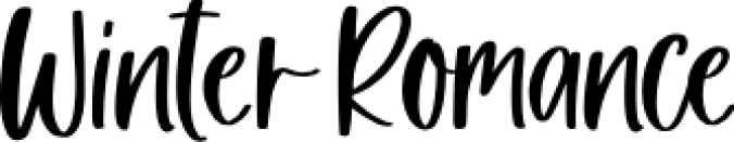 Winter Romance Font Preview