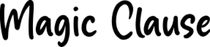 Magic Clause Font Preview