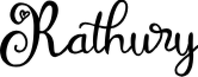 Rathury Font Preview