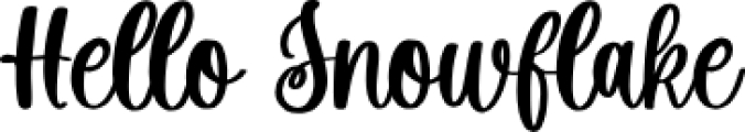 Hello Snowflake Font Preview