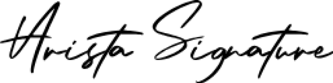 Arista Signature Font Preview