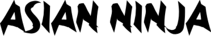 A Asian Ninja Font Preview