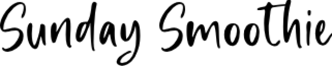 Sunday Smoothie Font Preview
