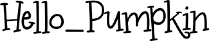 Hello Pumpki Font Preview